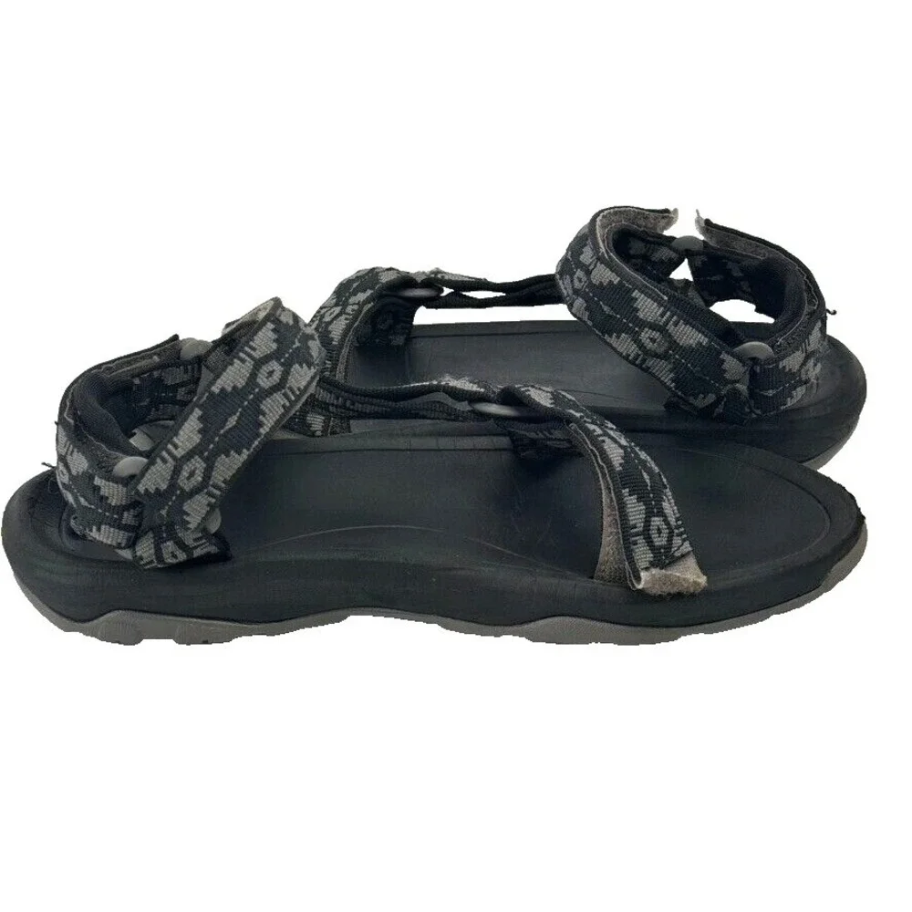 Teva Hurricane Sandals Kids 5 XLT 2 Sport Black Geometric Hook And Loop Outdoor